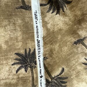 Waverly Tahiti Brown Palm Tree Fabric 54” Wide 100% Cotton, 56”long, 1-1/2 Yds.+